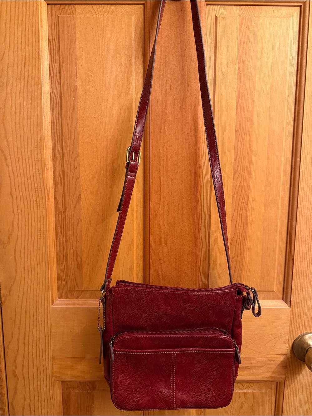 Kim Rogers Burgundy Crossbody Shoulder Bag